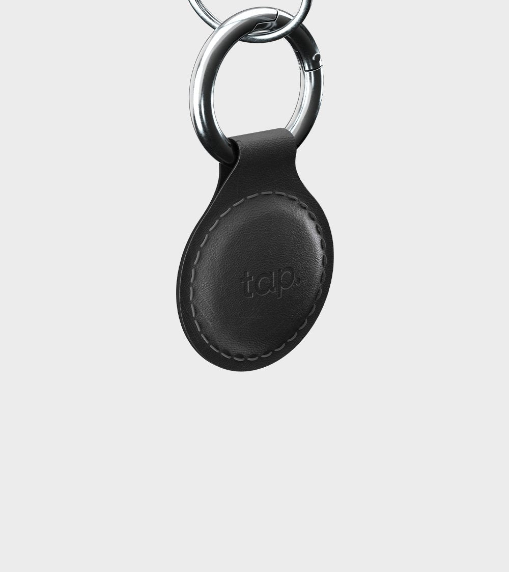 Tap NFC Leather Keychain - Black - Share Instantly - Marca Deals - Tap