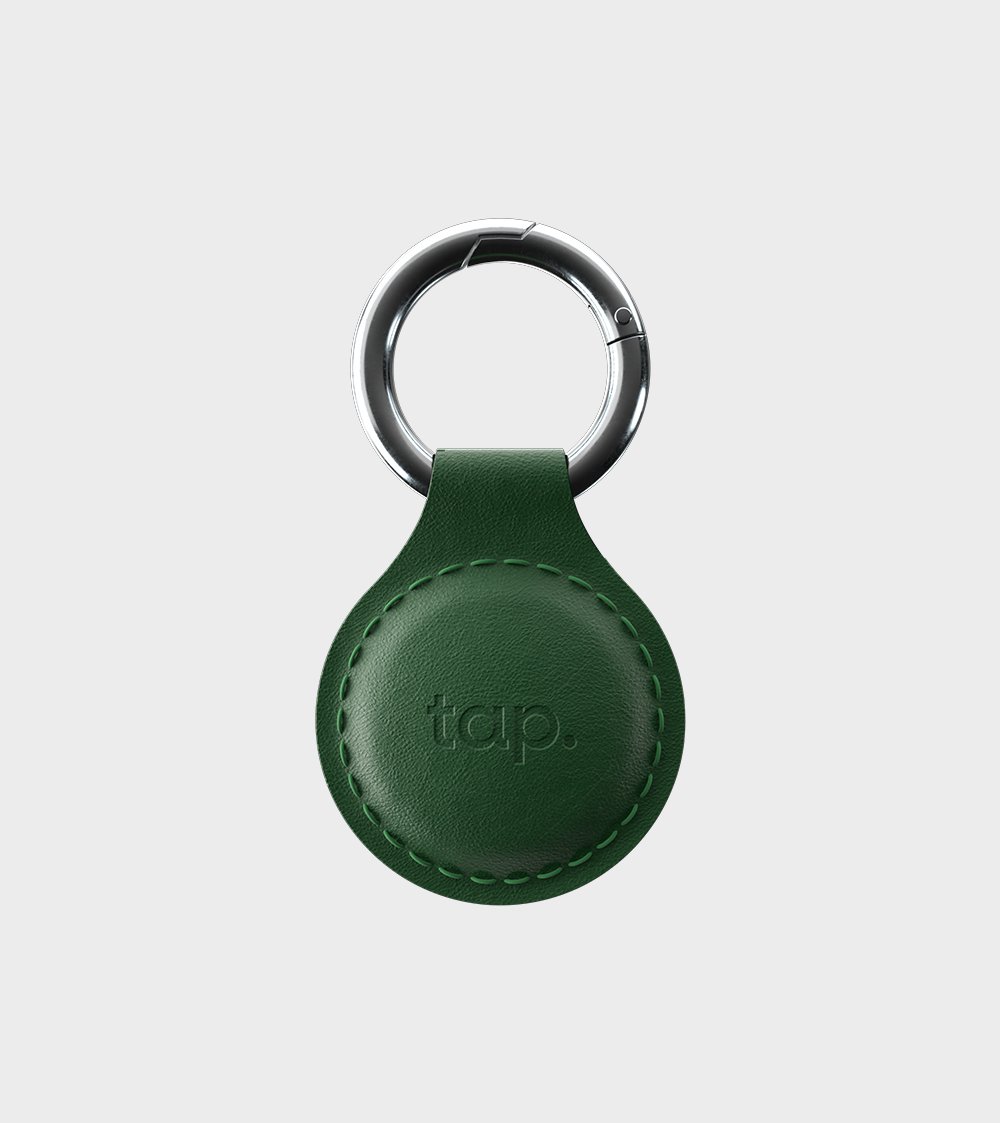 Tap NFC Leather Keychain - Green - Share Instantly - Marca Deals - Tap