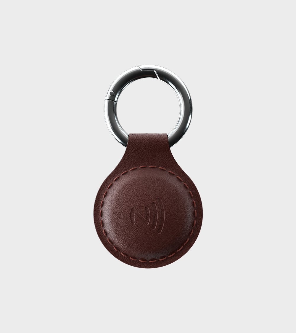 Tap NFC Leather Keychain - Natural Brown - Share Instantly - Marca Deals - Tap