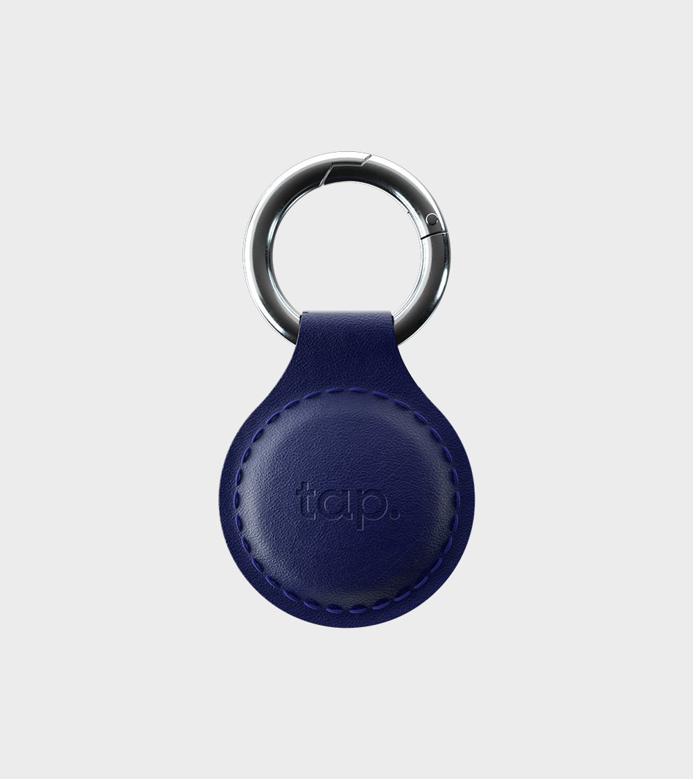 Tap NFC Leather Keychain - Navy - Share Instantly - Marca Deals - Tap