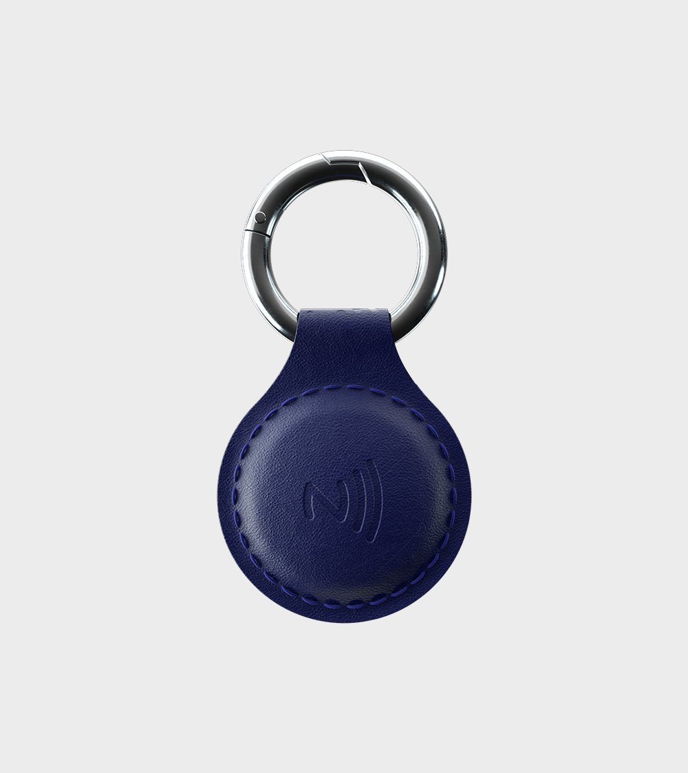 Tap NFC Leather Keychain - Navy - Share Instantly - Marca Deals - Tap