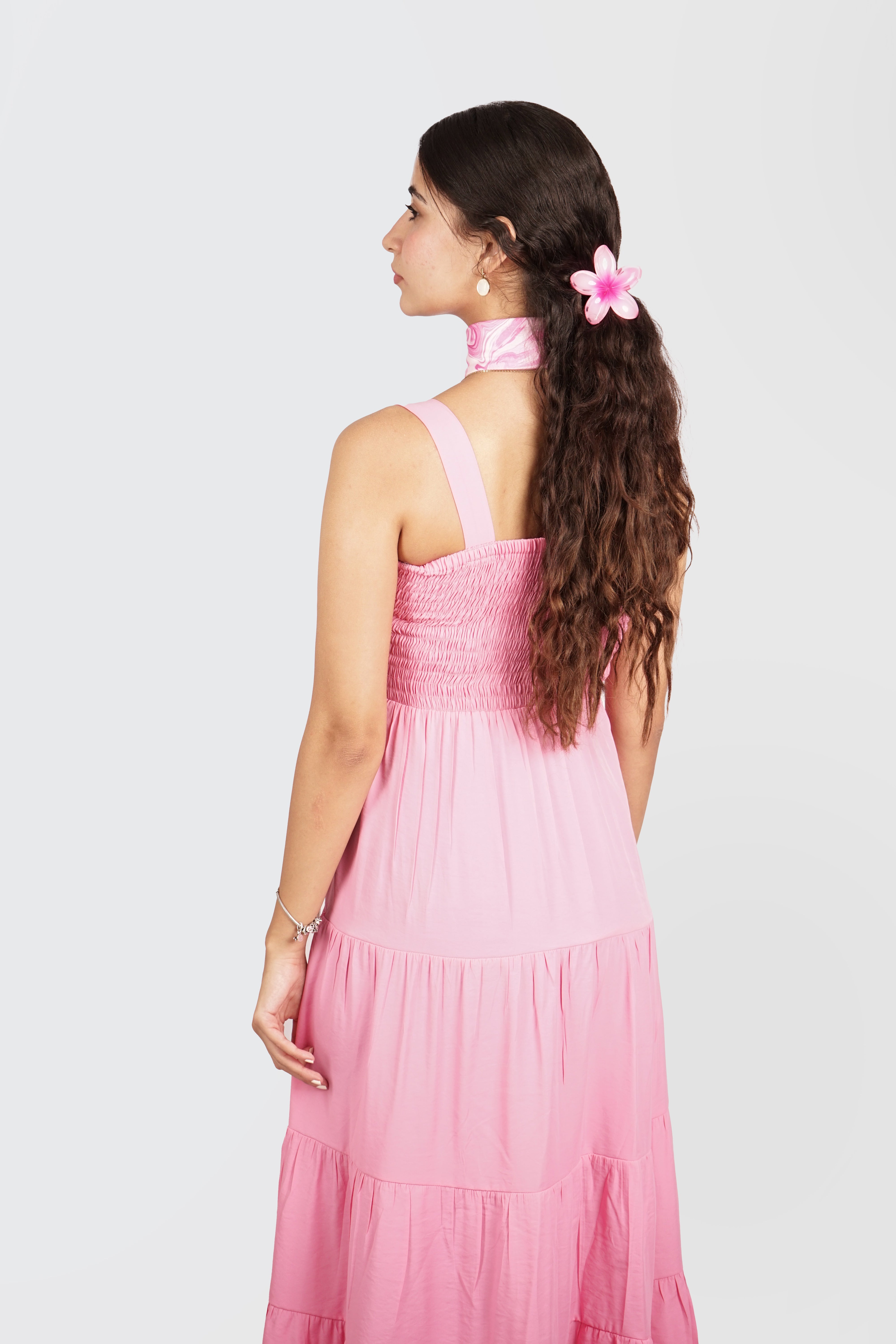 Tiered Smocked Wide Strap Dress - Marca Deals - Trendsi