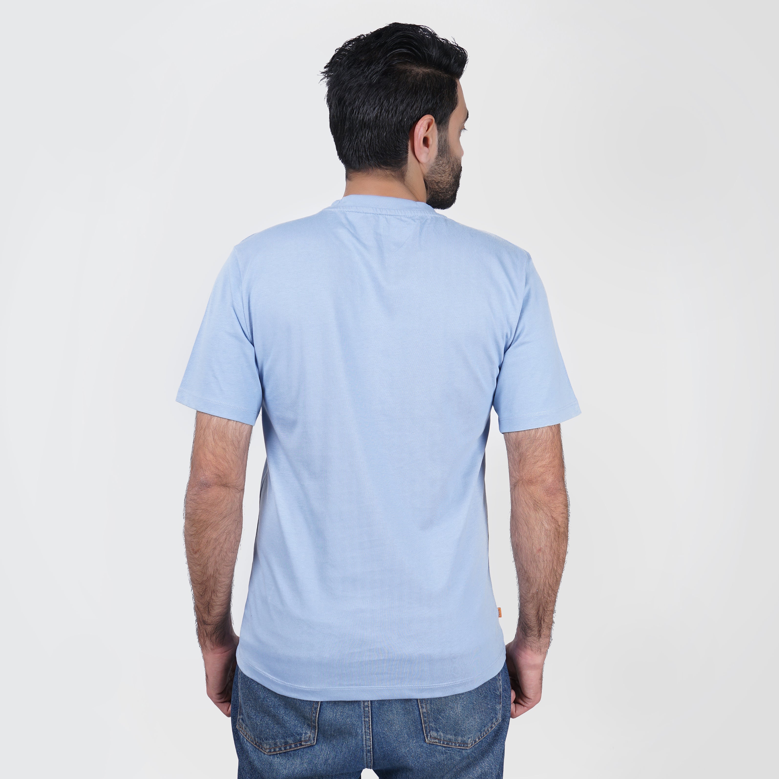 Timberland Printed Baby Blue T-Shirt - Marca Deals - Timberland