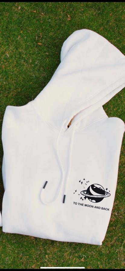 To the moon and back oversized hoodie - Marca Deals - Design Kaf