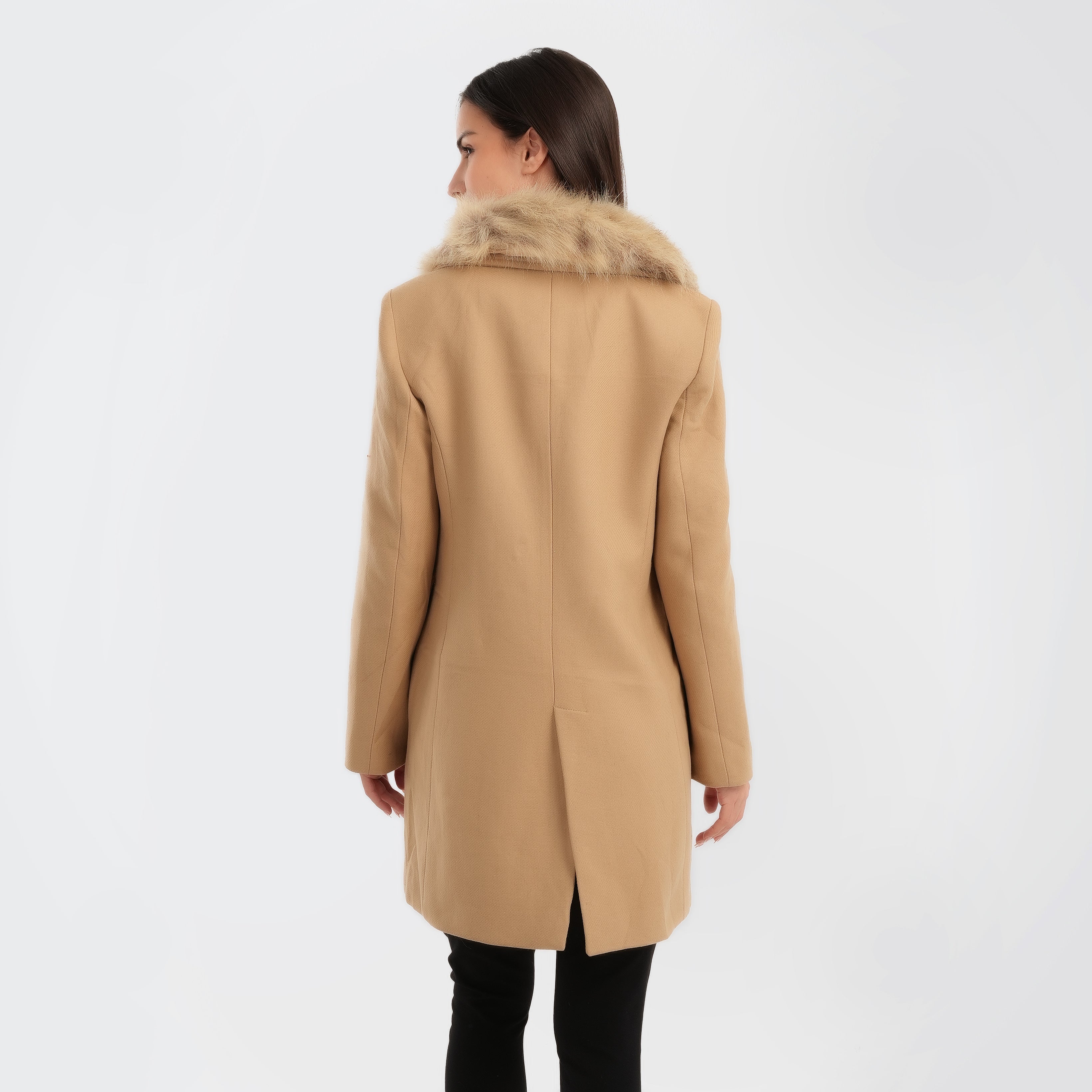 Zara FAUX FUR WOOL BLEND COAT - Marca Deals - Zara