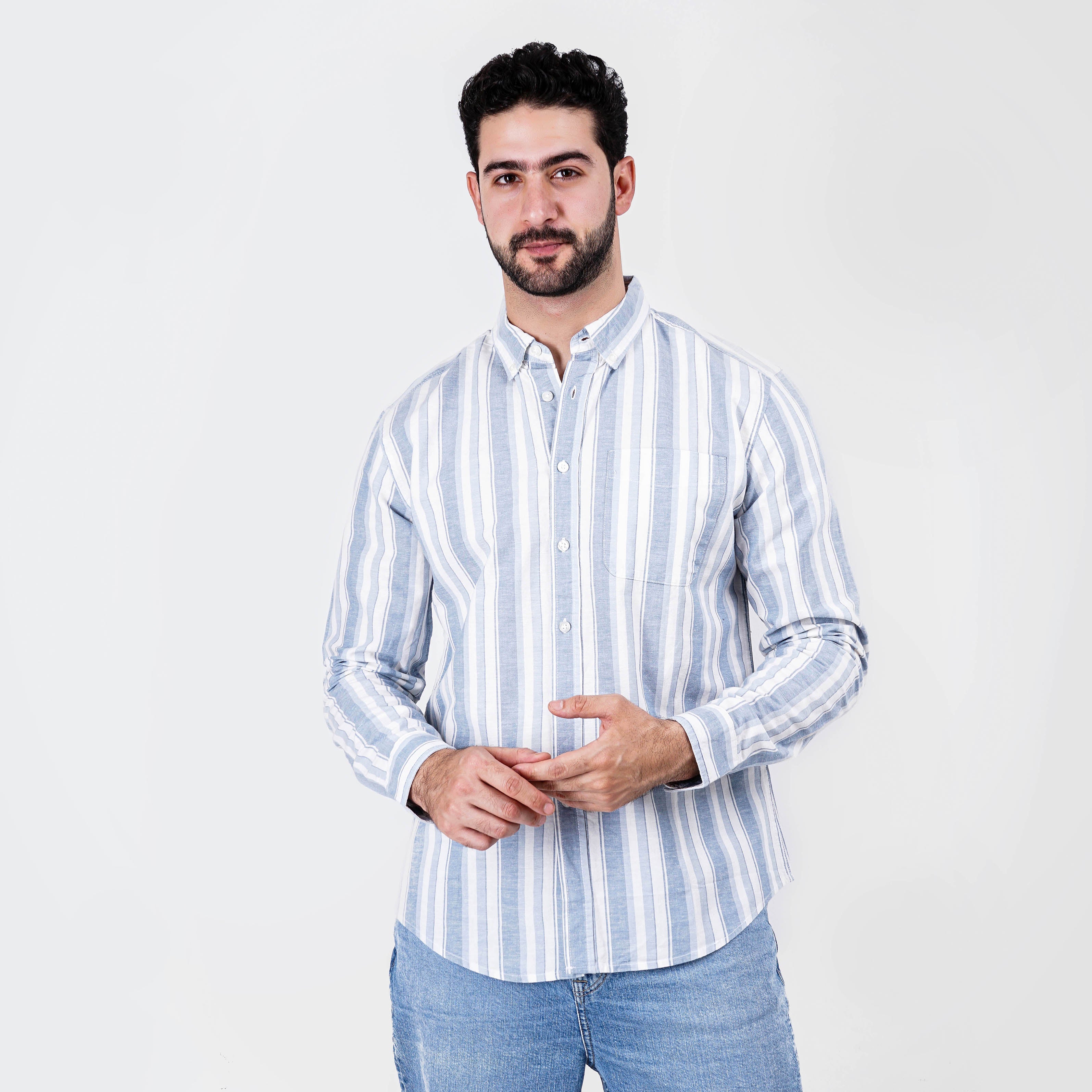 Zara Linen Stripes Shirt - Marca Deals - Zara