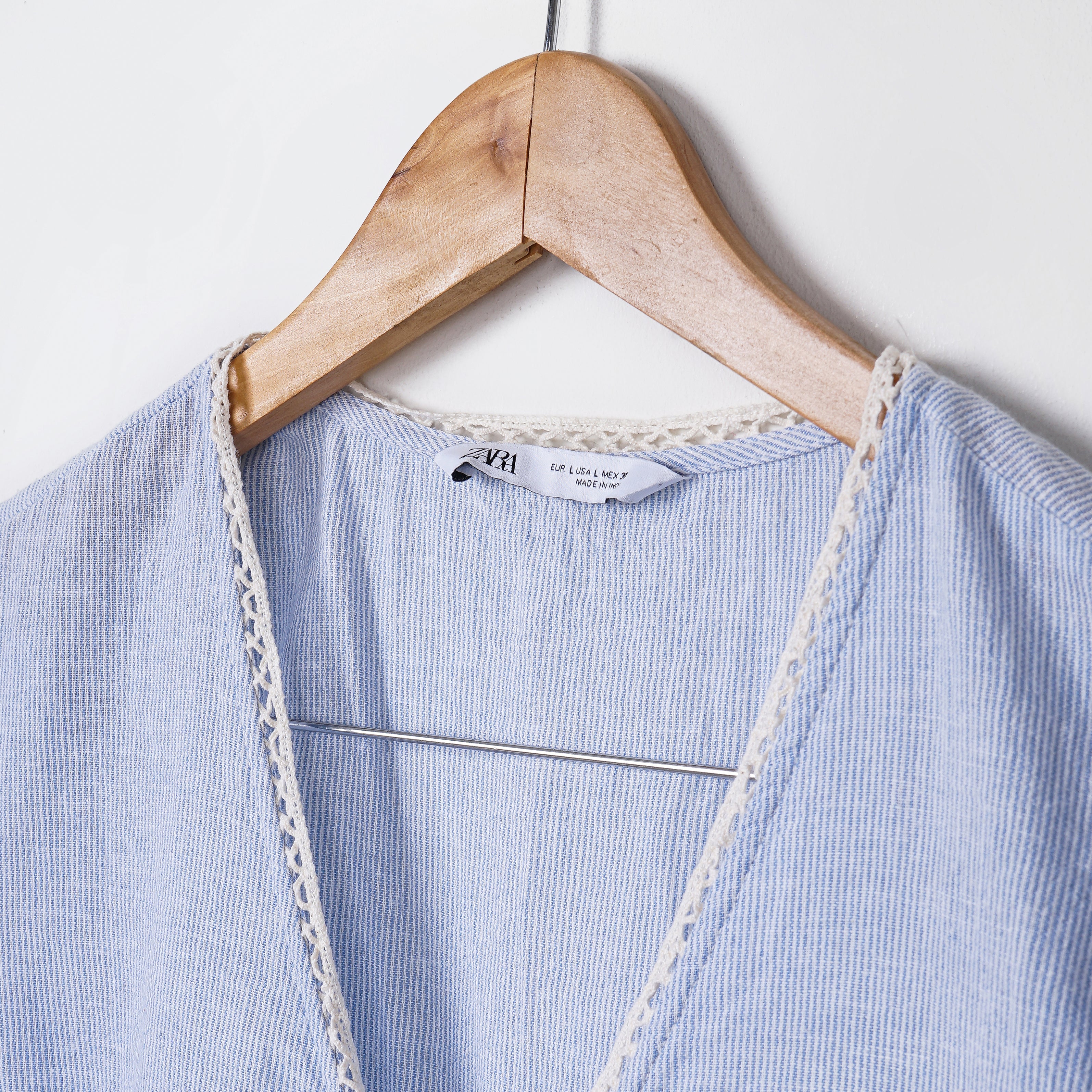 Zara Stripped Dress with Crochet Buttons - Marca Deals - Zara